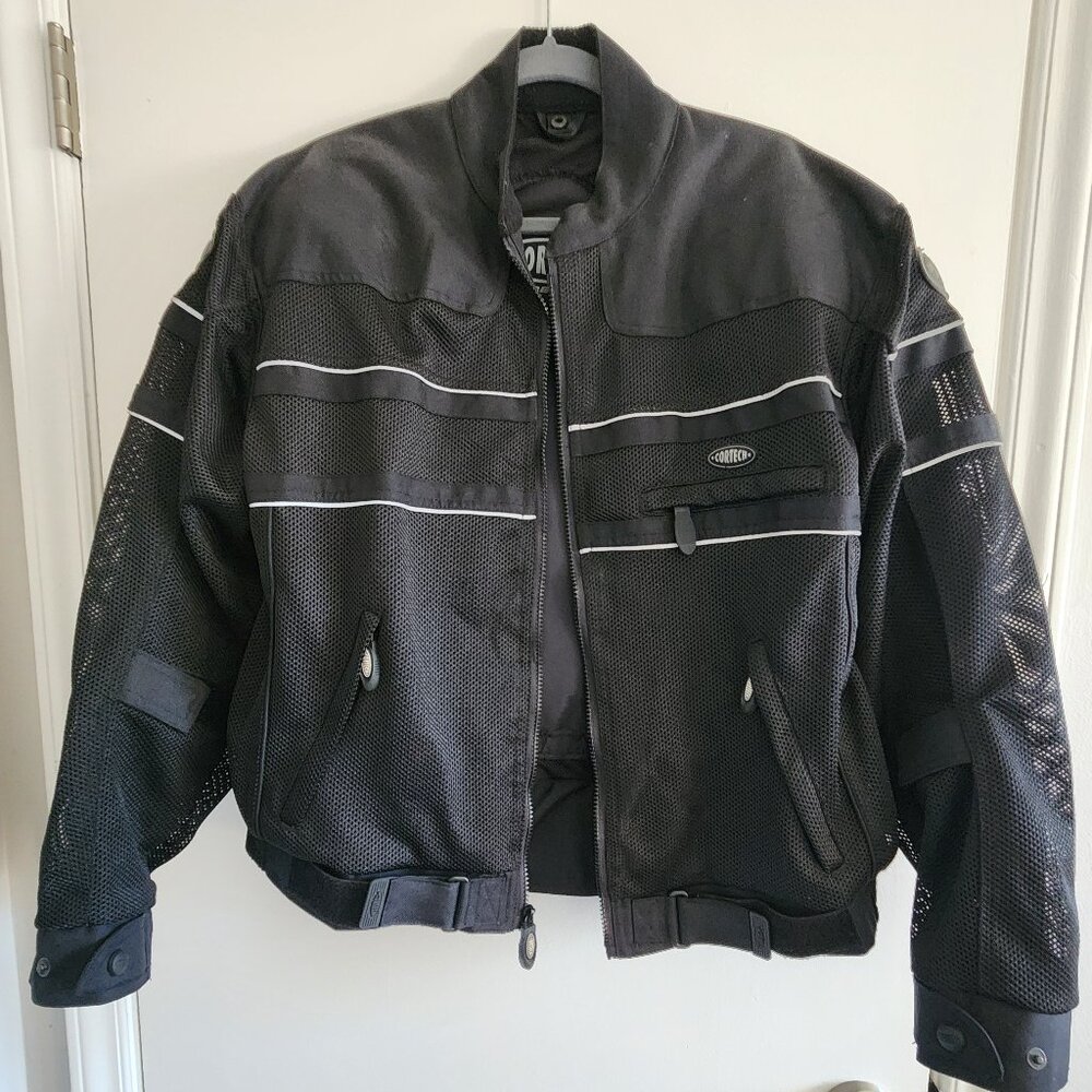 Coretech black summer mesh motorcycle jacket